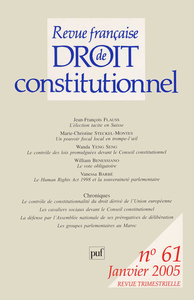 RFDC 2005, n° 61