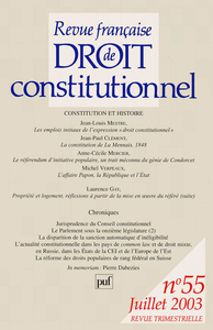 RFDC 2003, n° 55