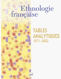 Ethnologie française 2003 - Hors-Série