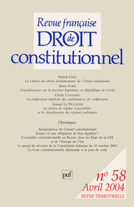 RFDC 2004, n° 58