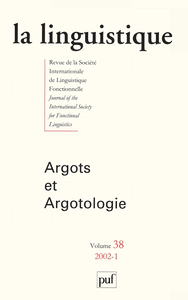 linguistique 2002, vol. 38 (1)
