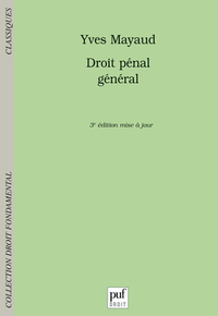 droit penal general (3ed)