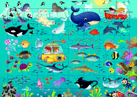 N.1 ANIMAUX DES OCEANS - 48 PIECES