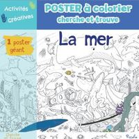 Poster à colorier cherche et trouve : la mer 