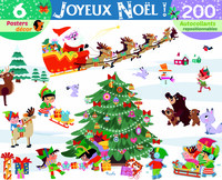 DECORE AVEC LES AUTOCOLLANTS NOEL