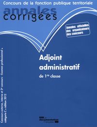 Annales corrigées n°27 adjoint administratif de 1re classe