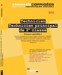 Technicien technicien principal de 2e classe 2016-concours specialites ii