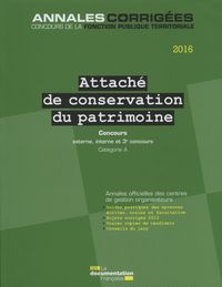 Attaché de conservation du patrimoine 2016 concours externe, interne, ...