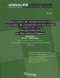 assistant.assistant principal de 2e et 1re cl de conservation du patrimoine et