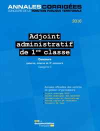 Adjoint administratif de 1re classe 2016 concours categorie c