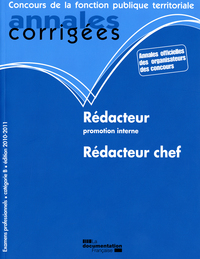 Annales corrigées n°11 rédacteur promotion interne, redacteur chef