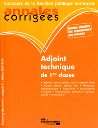 Adjoint technique de 1re classe 2009-2010 - examen professionnel