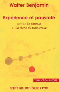 Expérience et pauvreté - fermeture et bascule vers 9782228922135