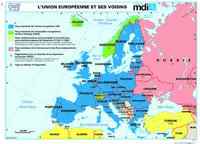 La construction de l'UE et l'UE et ses voisins - Carte murale