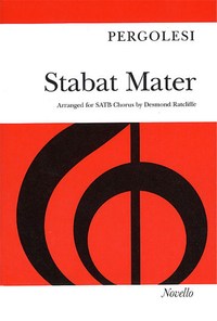 GIOVANNI BATTISTA PERGOLESI : STABAT MATER  - SATB AND PIANO -  PARTITION