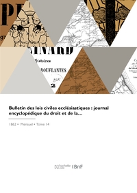 BULLETIN DES LOIS CIVILES ECCLESIASTIQUES