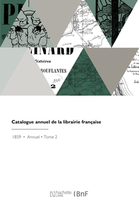 CATALOGUE ANNUEL DE LA LIBRAIRIE FRANCAISE