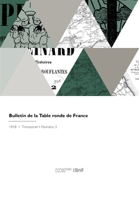 BULLETIN DE LA TABLE RONDE DE FRANCE