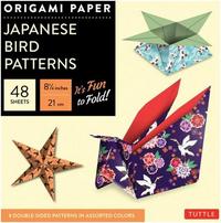 ORIGAMI PAPER JAPANESE BIRD PATTERNS LARGE 8 1/4 48 SHEETS /ANGLAIS