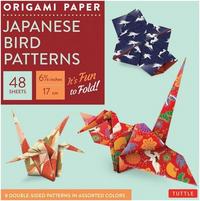 ORIGAMI PAPER JAPANESE BIRD PATTERNS MEDIUM 6 3/4  48 SHEETS /ANGLAIS