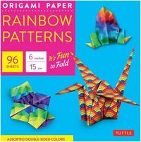Origami Paper Rainbow Patterns 6" /anglais