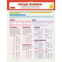 KOREAN GRAMMAR LANGUAGE STUDY CARD /ANGLAIS/COREEN