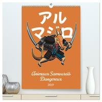 Animaux Samouraïs Dangereux (Calendrier mural haut de gamme 2027 DIN A2 horizontal), CALVENDO calendrier mensuel