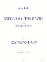 REYNALDO HAHN: SARABANDE ET THEME VARIE (CLARINET/PIANO)