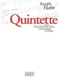 REYNALDO HAHN: QUINTET FOR 2 VIOLINS, VIOLA, CELLO AND PIANO