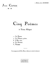 JEAN CARTAN: 5 POEMES DE TRISTAN KLINGSOR (HIGH) (VOICE & PIANO)