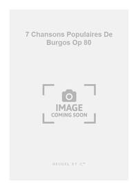 COLLET 7 CHANSONS POPULAIRES DE BURGOS OP 80 BOOK