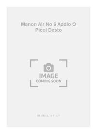 MASSENET MANON AIR NO 6 ADDIO O PICOL DESTO SOPRANO & PIANO BK ITALIAN