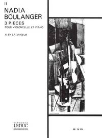 NADIA BOULANGER: 3 PIECES - NO. 2 IN A MINOR (CELLO & PIANO) LIVRE SUR LA MUSIQUE