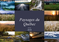 PAYSAGES DU QUEBEC CALENDRIER MURAL 2018 DIN A4 HORIZONTAL