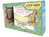 Coffret peluche et livre Loup gris