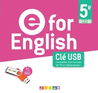 E for English 5e, A1+ > A2, Clé USB Classe