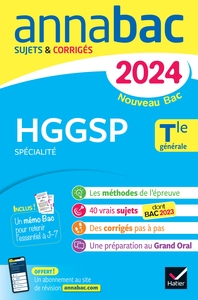 Annales du bac Annabac 2024 HGGSP Tle générale (spécialité)