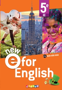 New E for English 5e, Livre de l'élève