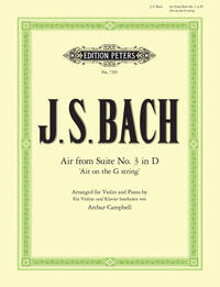 JOHANN SEBASTIAN BACH : AIR FROM SUITE NO 3 IN D - VIOLON & PIANO
