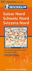 Carte Régionale Suisse Nord / Schweiz Nord / Svizzera Nord