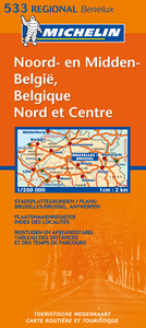 CARTE ROUTIERE NOORD-EN MIDDEN-BELGIE / BELGIQUE NORD ET CENTRE