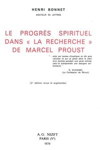 LE PROGRES SPIRITUEL DANS "LA RECHERCHE" DE MARCEL PROUST