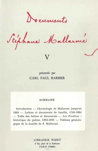 DOCUMENTS STEPHANE MALLARME V