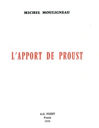 L'APPORT DE PROUST