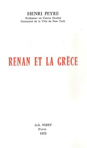 RENAN ET LA GRECE