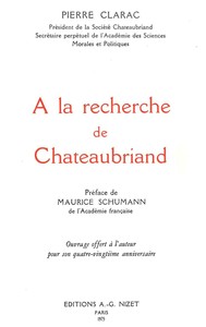 A LA RECHERCHE DE CHATEAUBRIAND