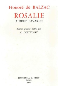 ROSALIE (ALBERT SAVARUS)