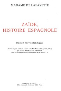 ZAIDE, HISTOIRE ESPAGNOLE - INDEX ET RELEVES STATISTIQUES