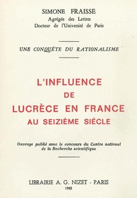 L'INFLUENCE DE LUCRECE EN FRANCE AU XVI  SIECLE