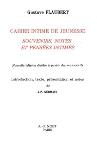 CAHIER INTIME DE JEUNESSE - SOUVENIRS, NOTES ET PENSEES INTIMES